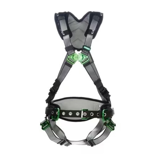 cha328-msa-vfit-construction-safety-harness-back-hips-d-ring-quick-connect-buckle-leg-grey-front-view.jpg