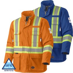 CN-5533 Pioneer FR Arc Flash High Visibility Quilted Lined Safety Parka