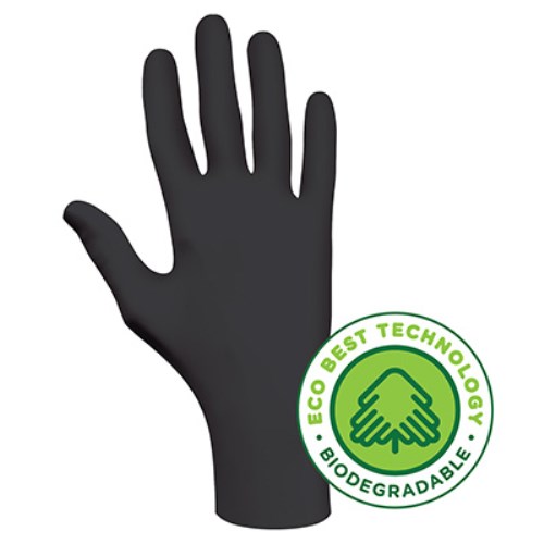 Showa Gants de travail jetables sans poudre en nitrile biodégradable Showa