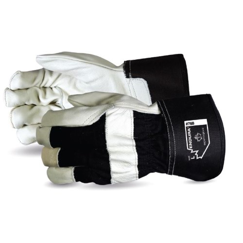 MGCW30 Superior Glove Endura® Puncture Resistant Leather Work Gloves with Cotton Back