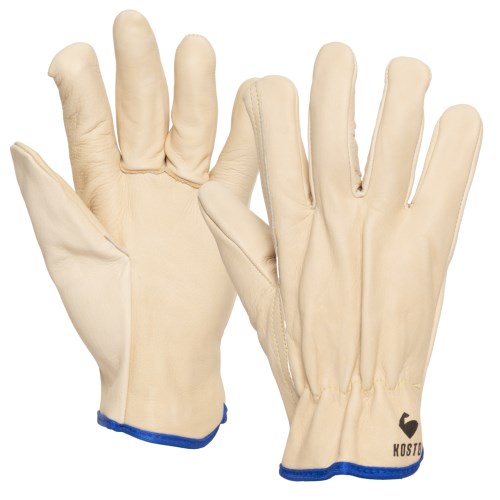 Vgo Cow Leather Mechanic Work Gloves – Water Repellent, Impact Resistant, Size M (CA7722IP)