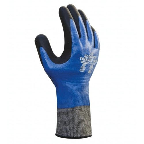 Showa Gants durables enduits pour les environnements huileux et humides SHOWA S TEX 377 back view