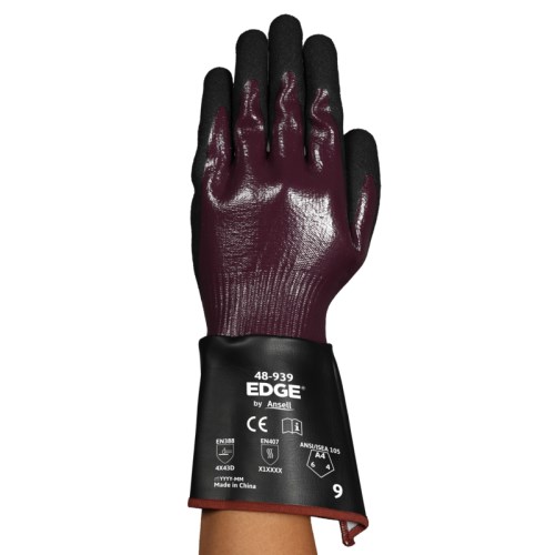 Gants hautement résistants aux coupures et hydrofuges pour travaux moyens Ansell Edge™ 48 939 back view