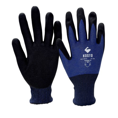 Kosto A6 Cut Resistance Gloves with Nitril Foam Coated Palm