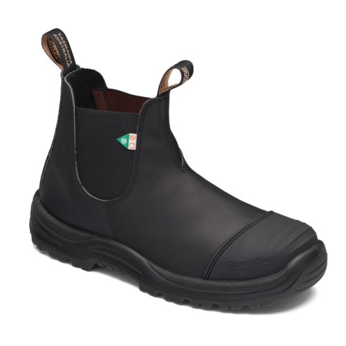 blundstone bottes de travail unisexe en cuir avec embout en caoutchouc pour une durée prolongée blundstone