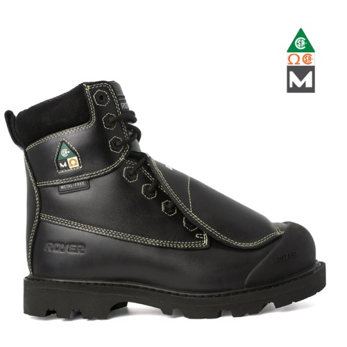 pbr198 bottes de travail royer de 8" en caoutchouc avec semelle flx avec protecteur métatarsien externe realflex 8501flx