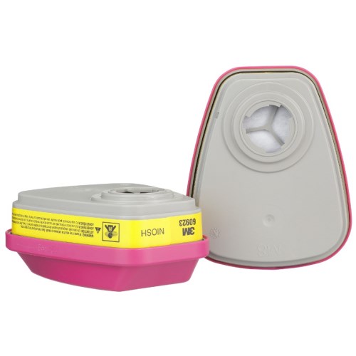 rca740 cartouches contre les gaz acides et les vapeurs organiques avec filtre 3m 60923, 2/bte 7000029640 7000002041