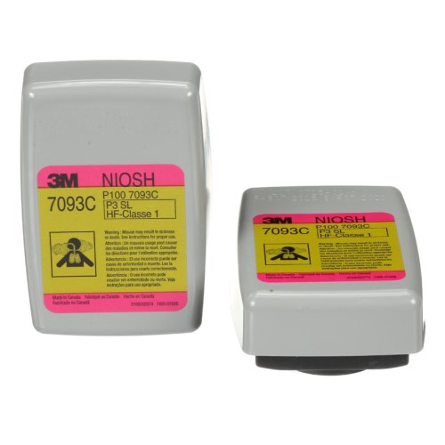 rca745 cartouche contre le fluorure d'hydrogène avec filtre à particules 3m 7093c, 2/bte 7000126938 7000002040