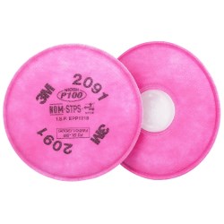 3M™ 2091 P100 Particulate Filters, 2/pkg