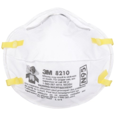 RMU021 3M 8210 N95 Respirator Mask Without Valve, 20/Box 7100006272