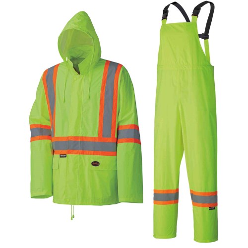 Surewerx High Visibility Waterproof Polyester Safety Rainsuit