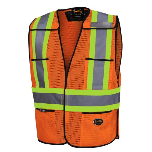 SVE1020 Pioneer High-Visibility Tear Away Mesh Safety Vest, Class 2