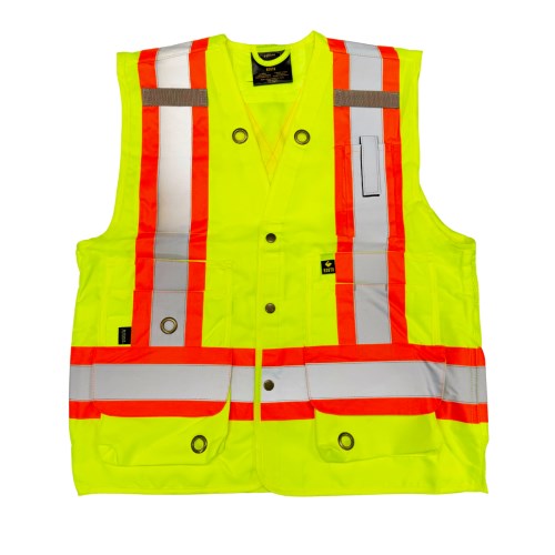 svk04 high visibility polyester land surveyor vest
