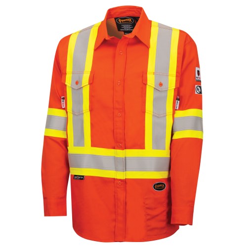 pioneer fr-tech® flame-resistant high visibility work shirt