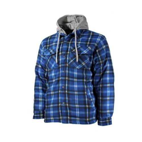 gankainc veste style chemise en polar doublé avec capuchon