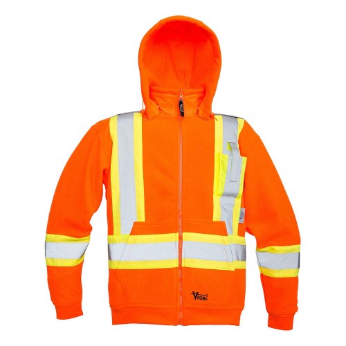 cr-6420jg viking high visibility safety fleece hoddie 6420jg-xxl