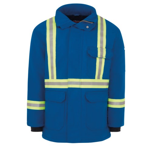 bulwark heavyweight fr insulated parka with reflective stripes