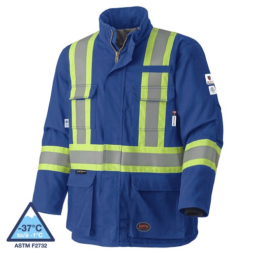 VMA653 Pioneer FR Arc Flash High Visibility Quilted Lined Safety Parka V2560210-L