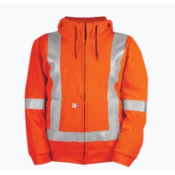 VMAE19 Big Bill FR Windproof Zip-Front Sweatshirt with Reflective Tape and Detachable Hood